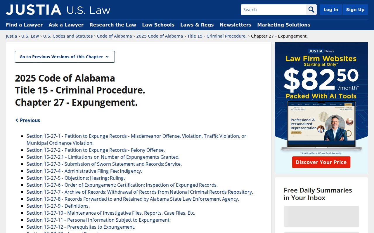 Chilton County criminal court records Alabama expungement chapter